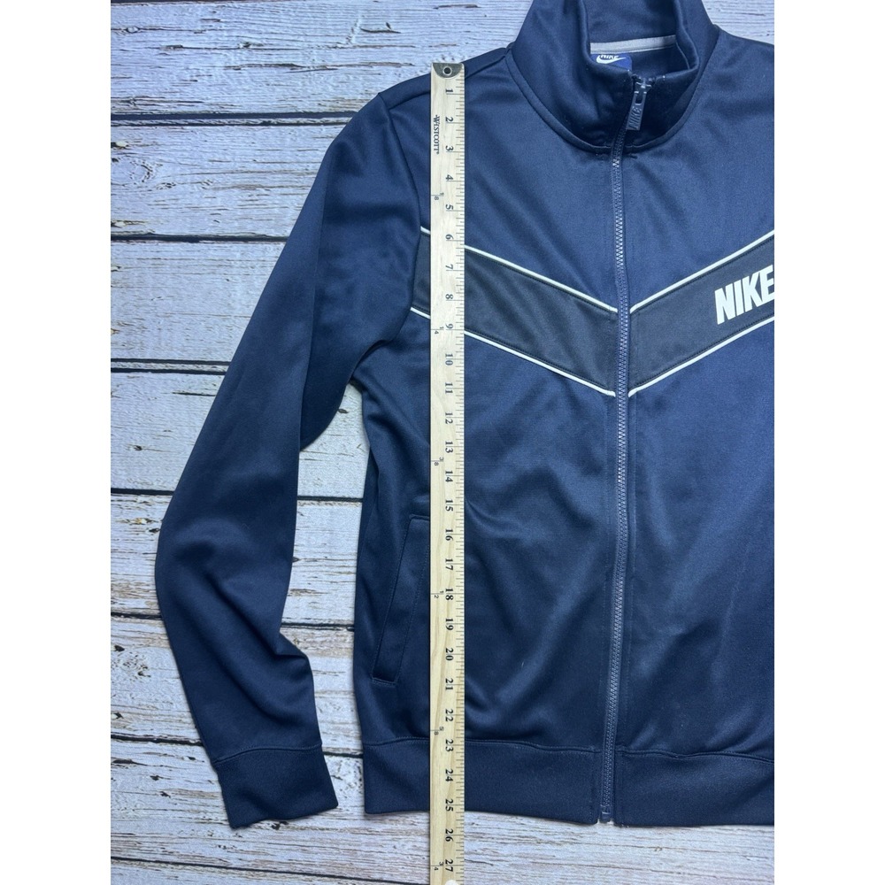 Vintage NIKE Blue Label Full-Zip Track Warm Up Jacket Navy Blue Size Small Logo - Picture 2 of 7